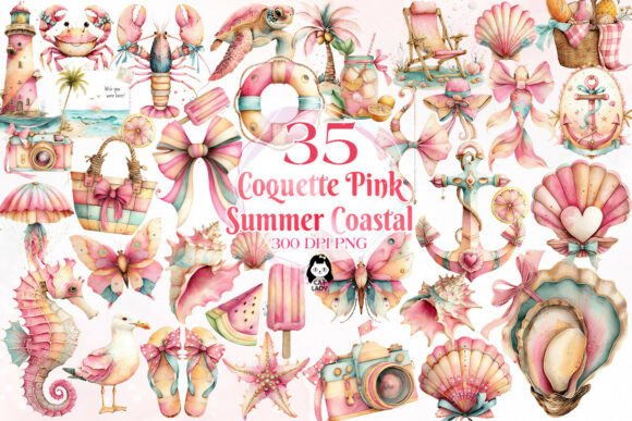 Download Coquette Pink Summer Coastal Whimsical - Coast Collection