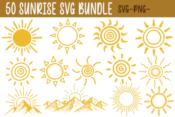 Download Sun SVG Bundle | Sunrise SVG, Sunset SVG - Sunrise Collection