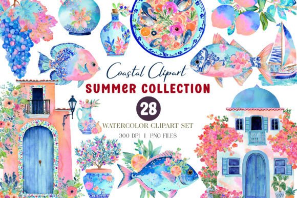 Download Mediterranean Coastal Clipart Png Set - Coast Collection