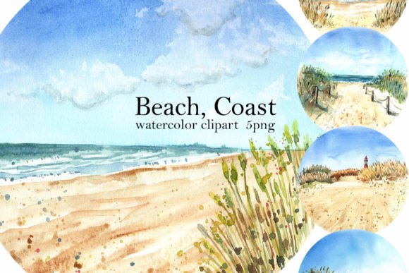 Download Watercolor Beach, Coast Clipart - Coast Collection