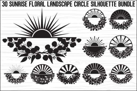 Download Sunrise Floral Circle SVG Bundle - Sunrise Collection
