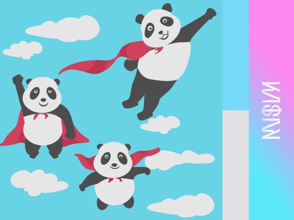 Download FREE Pattern "Panda Fly in the Sky" - Free pattern Collection