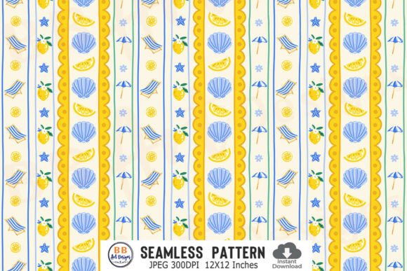 Download Italian Summer Pattern Coast Lemon Paper - Coast Collection