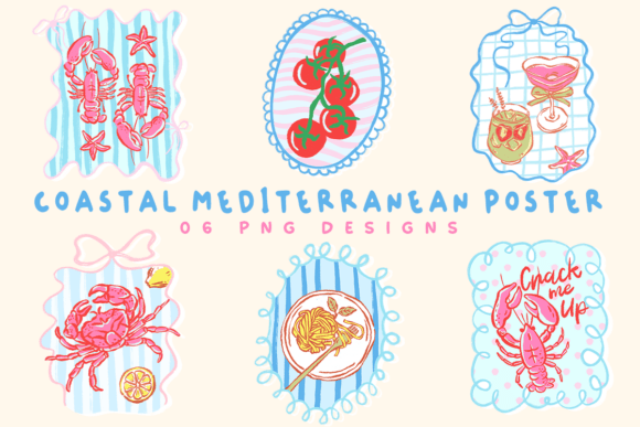 Download Coastal Mediterranean Poster PNG Bundle - Coast Collection