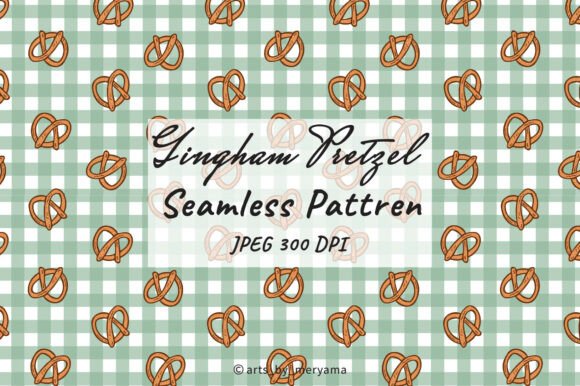 Download Green Gingham Pretzel Seamless Pattern - Premium Resources
